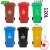 户外垃圾桶240L大号容量分类带盖商用120升塑料箱环卫室外100 120升料加厚有轮有盖 颜色留言/默认绿
