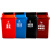 干湿分类垃圾桶大小号40升20L黑色户外可回收箱弹翻盖家商用餐饮 20升加厚桶-红色无盖 有害垃圾