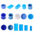 金相PCB切片分析冷镶嵌硅胶方开软模塑料反复用圆形水晶硬模具 25硬模杯(内盖蓝色)