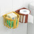 免打孔卫生间置物架厕所纸巾盒厕纸手纸架卷纸筒卫生纸卷纸架 圆形-橘黄