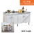 厨房单体简易不锈钢台面橱柜经济型单个灶台柜组装厨柜租房用 1.6米四门平面