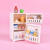 迷你创意可爱小冰箱贴卡通白色冰箱模型仿真磁性装饰贴 粉色冰箱【只有冰箱】 以上套餐