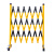 适用于电力绝缘施工围栏玻璃钢圆管伸缩围栏可移动警示隔离带伸缩 加厚黄黑1.2*2.5米管式