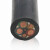 绿城 橡胶软线缆 铜芯重型通用橡套电缆YC 3*70+2*25 黑色1米 10米起售
