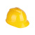 普达 安全帽 V字型黄色*1顶 新国标ABS 防砸透气抗冲击工业头盔 电力工程工地建筑施工