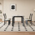 菲迪拉复古风实木椭圆形长餐桌现代简约家用侘寂风创意哑光纯白岩板餐桌 1.8*0.9米餐桌+6椅