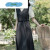 抒函法式正式场合服装衬衫新中式连衣裙女装2024夏季面试裙子假两件装 黑色 S