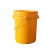 30升35升大号塑料桶水桶垃圾桶胶水桶方桶机桶防冻液桶厚桶 35L圆桶 压盖 黑色 无盖