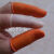 20个50个100个切口乳胶橡胶工业加厚耐磨麻点劳保颗防滑手指套 橙色颗粒防滑大号L（100个）