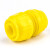 海斯迪克 HKWT-1 黄色塑料快接 水管接头 软水管快速接头 花园延长水管活接 1寸