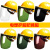宛丝希适用于电焊面罩遮脸配安全帽式氩弧焊工防飞溅打磨防尘防烤脸部防 (绿色)防护面罩+V型安全帽