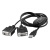 Z-TEK USB转2口RS232串口线 ZE537A DB9针232com口公头 1.5米2头