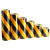 自贴反光膜标志黑黄斜纹胶带电杆交通标识贴定制防水安全警示地贴 5cm黄黑斜纹45.7米