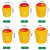 医院用利器盒圆形方形锐器盒加厚医疗废物垃圾桶黄色污物桶垃圾箱回收箱翻盖卫生桶医院诊所损伤性废物利器桶 圆2升200个/箱 旋盖式