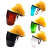 焊工焊帽烧焊电焊眼镜面罩焊工专用全脸头戴式防护防烤脸配安全帽 透明面屏+支架+安全帽