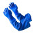 加长加厚橡胶防腐蚀耐酸碱手套劳保耐磨工业用耐油防水防化工 蓝色 M