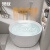 果敢 小户型亚克力浴缸迷你日式深泡家用网红独立式洗澡泡澡可移动055 白色独立缸（不含龙头） 0.8米