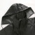 鸣固 时尚长款风衣反光雨衣成人保安站岗连体雨披可定制 黑色 3XL