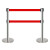 双层不锈钢一米线隔离带伸缩带栏杆安全围栏警戒线警示柱银行排 双层银色2米线