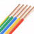金龙羽 国标铜芯电线电缆单芯多股软线BVR*6平方电线100米/卷 黄绿双色