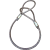 定制钢丝绳起重吊索具双扣插编头压制拖车吊装吊绳镀锌塔吊涂油软 6MM 1m