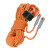Golmud登山绳防坠落救援绳攀岩动力绳安全绳户外爬山绳子装备RL220橘色12mm200米套管