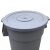 金诗洛 K5466 圆形带盖塑料垃圾桶 环卫储物垃圾桶酒店工厂超市大号保洁桶 80L带滑轮