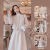 索宛亦（SUOWANYI）斯里塔香氛 中长款半身裙套装2023秋冬外套两女 米白色套装 M 建议80-斤