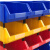 零件盒组合式物料盒货架斜口分类收纳箱螺丝盒元件盒工具盒塑料盒 加厚红C5#350*200*150