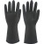 华特3502 防水防油手套 黑色双层乳胶 加厚 清洁洗涤 作业防护 劳保用品 2双 M#（中码）
