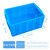 塑料分格周转箱带盖六格零件盒螺丝工具分类分隔收纳箱配盖胶箱 无格箱加高+蓝色