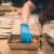 爱马斯丁腈手套耐用型无粉一次性橡胶乳胶检查手套工业实验清洁盒装PVC手套 蓝色加长型丁腈100只BNL L码-大号-46100