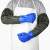 陆力安 手套 海鲜手套 加长防滑劳保手套 一双价  蓝色系带加绒 