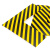 海斯迪克 6S管理地贴6s定位贴 四角定位标签 15*5cm 黑黄条纹L型 10个 HKL-142