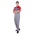 斯卡地尔（Scotoria）半袖工作服套装 分体式夏季半袖舒适高棉TC1501红灰色 1套4XL码
