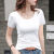 中凡智2024短袖纯白色t恤女装夏季修身黑色打底衫韩范上衣体恤 白色 M (86-斤 )