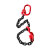链条吊索具卸钢筋专用吊具吊车行车吊装工具g80锰钢链条吊环吊钩 2吨2米1根（8MM）