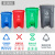 动真格（DONGZHENGE）新国标脚踏分类垃圾桶塑料商用大号四色带盖厨房可回收脚踩垃圾箱 30L脚踏红色 (有害垃圾)