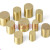 新中式黄铜铜套桌椅橱柜沙发茶几凳子脚垫圆形盖帽保护套椅子脚套 铜色直径45mm高度30mm厚度1.5mm 铜本色