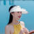 瑞桓柏风扇帽子成人帽子女夏季新款空顶帽旅游户外遮阳帽太阳帽可调节充电风扇帽 粉色COOL字母风扇帽 可调节