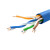 万宇通 超五类网线 CAT5e类高速百兆网线 工程/宽带连接跳线 成品网线 蓝色 0.5米 