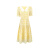 丹慕妮尔丹慕妮尔时尚薄款v领短袖针织衫女夏季气质百搭显瘦上衣 黄色 XL