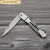 适用于金达日美小刀不锈钢折叠水果刀工具刀便携式多功能锋利削皮 5821大号长度约16CM