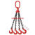 链条吊索具吊钩起重吊具吊环铁链吊车锁链吊链行车挂钩吊装工具 4.7吨4腿 1.5米