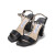周仰杰（JIMMY CHOO ）女士皮革斜方头高跟鞋凉鞋 211520礼物 AADRA 85 NXD BLACK SILVER WHITE 黑色 37.5