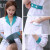 白大褂男女工作服药店短袖医护士服美容师美容院薄款夏季白外套 白衣加绿边长袖 S