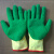 适用于劳保涂胶手套  透气耐磨耐用手套  挂胶浸胶作业手套男女工地手套 绿胶白沙12双价 均码