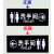 定制适用定制适用洗手间标识牌发光卫生间指示牌导向牌带灯厕所led灯箱指示灯吊牌 双面白光左右箭头 40x15cm