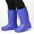 EVA泡沫雨靴冬季男女高筒防水鞋一体水靴加绒保暖棉雨鞋厨房防滑 中筒紫色 2008 36/37 适合35-36脚