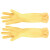 东方红 洗碗手套女防水橡胶加厚防滑厨房耐用型洗衣刷碗家务45CM 黄色 L